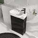 preview thumbnail 30 of 55, Beingnext 16"/23" Bathroom Vanity with Sink, Floating/Freestanding Bathroom Vanity with Soft Close Door 22.8''W x 12.4''D x 35.1''H - Black