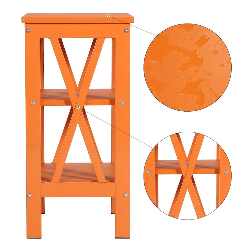 Javlergo Set of 2 Nightstand Bedside Table, Modern Small Side End Table with Open Storage Shelves