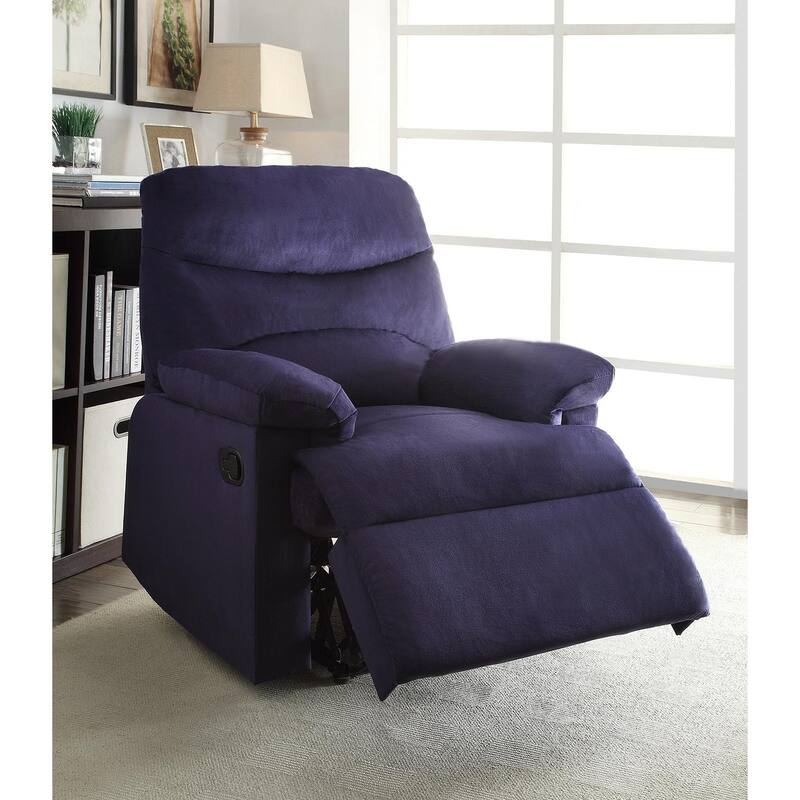Arcadia Recliner , Blue Woven Fabric