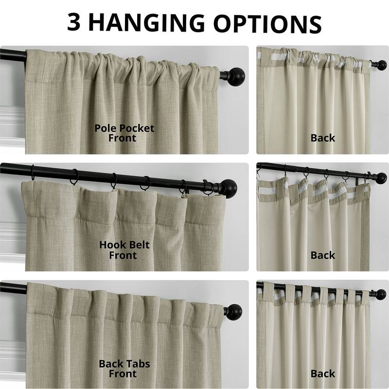 Exclusive Fabrics Faux Linen Room Darkening Curtain (1 Panel)