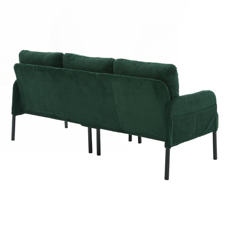 Oversized Loveseat, Modern & Plush Double-seater Sofa, Corduroy Upholstered Couch