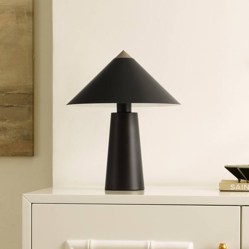 SAFAVIEH Lighting Ziyba 17" Modern & Contemporary Table Lamp - 14" W x 14" D x 17" H - 14Wx14Dx17H