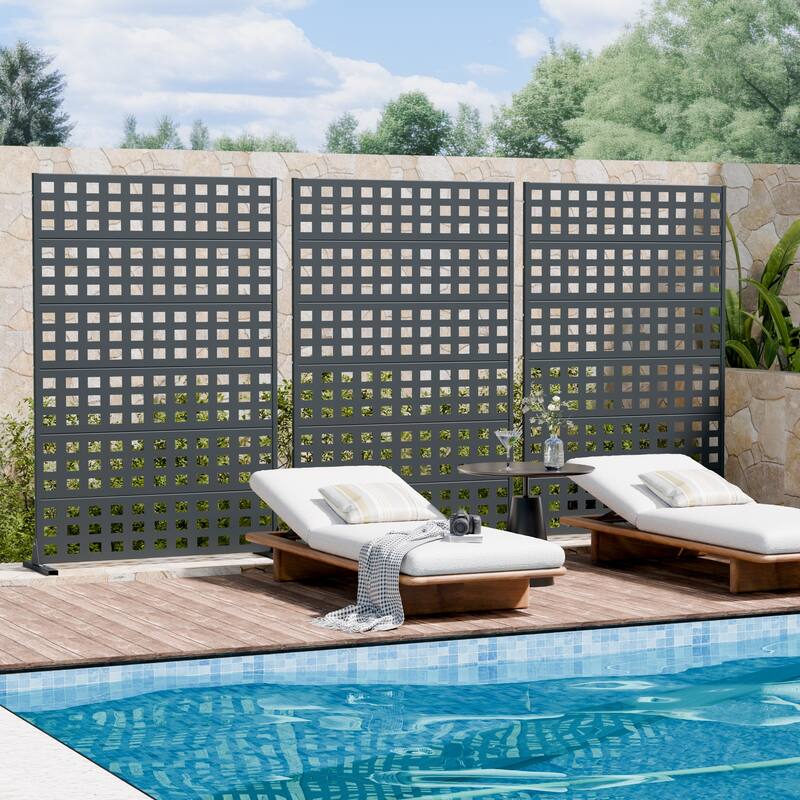 Outdoor Rectangle Privacy Screens Metal Screen Fence Panel