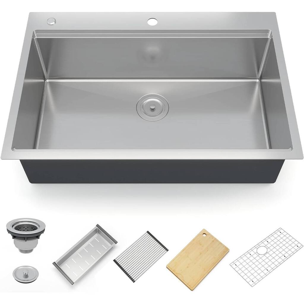 Drop In Workstation Kitchen Topmount Sink