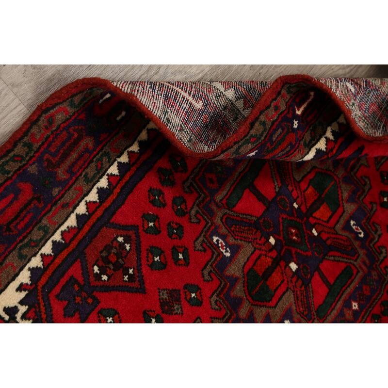Tribal Geometric Hamedan Persian Traditional Area Rug Wool Handmade - 3'2" x 5'6"