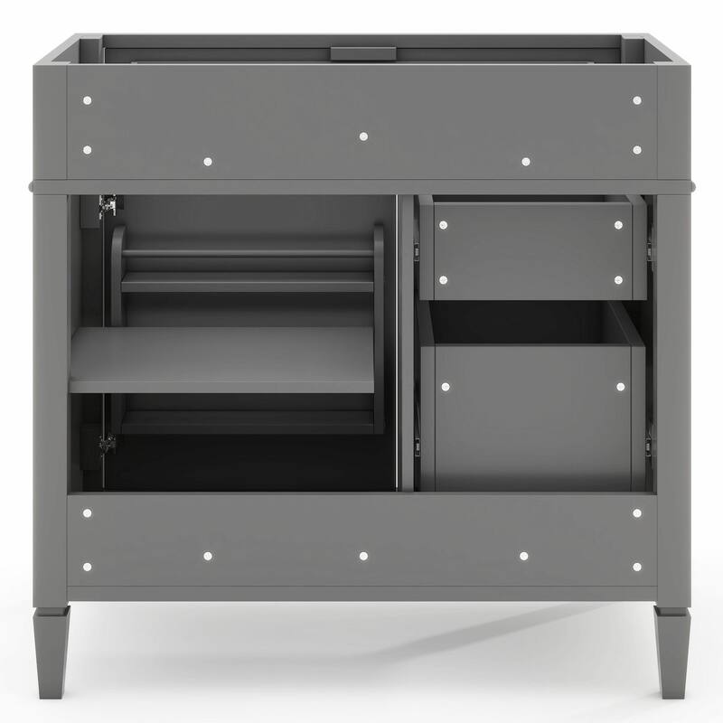 36'' Bathroom Vanity with Top Sink, 3 Drawers for Stylish Storage