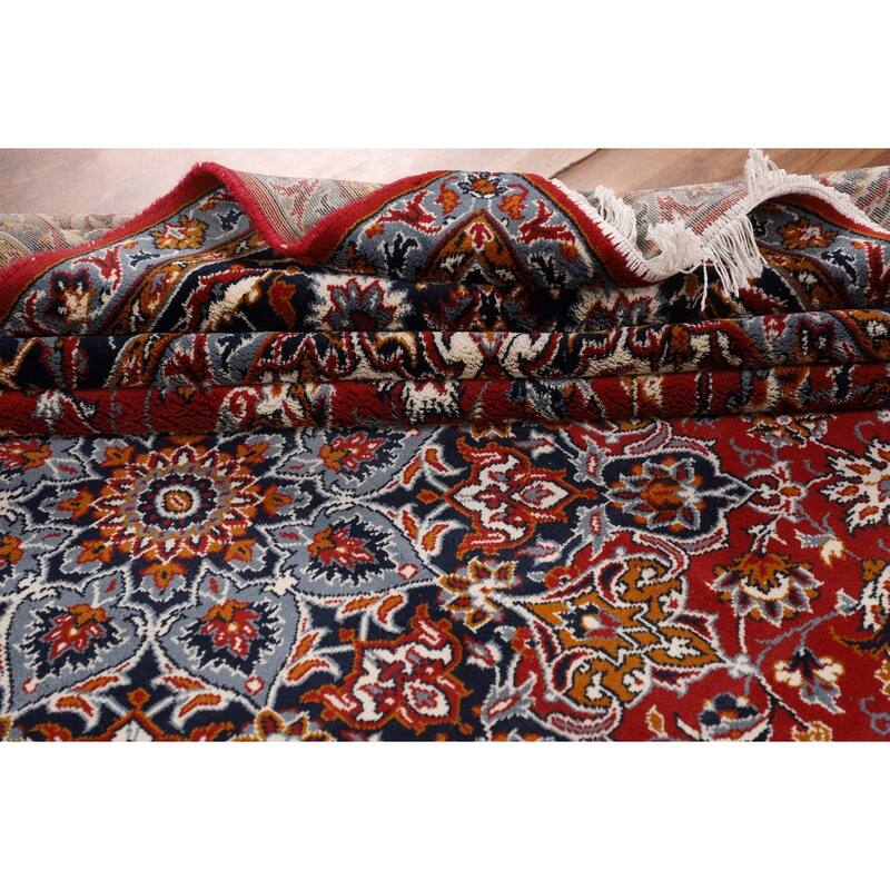 Floral Kashan Turkish Rug Dining Room Machine-Made Carpet - 9'10" x 12'8"