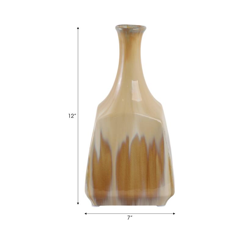 Stoneware Vase Sleek Decorative Contemporary Casual Home Style