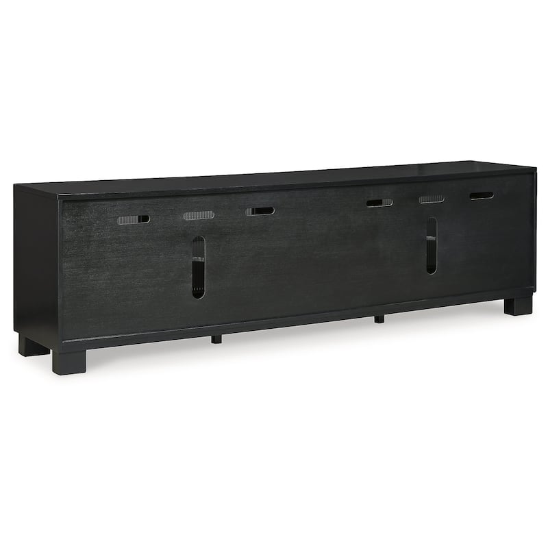 Signature Design by Ashley Winbardi Black 85" TV Stand for TVs up to 97" - 85"W x 17"D x 24.75"H