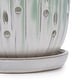 preview thumbnail 18 of 17, 8" Striped Ceramic Flowerpot Windowsill Modern Garden Planter with Drainage Hole (Set of 2) - 7.48 in.W x 7.48 in.D x 8.07 in.H