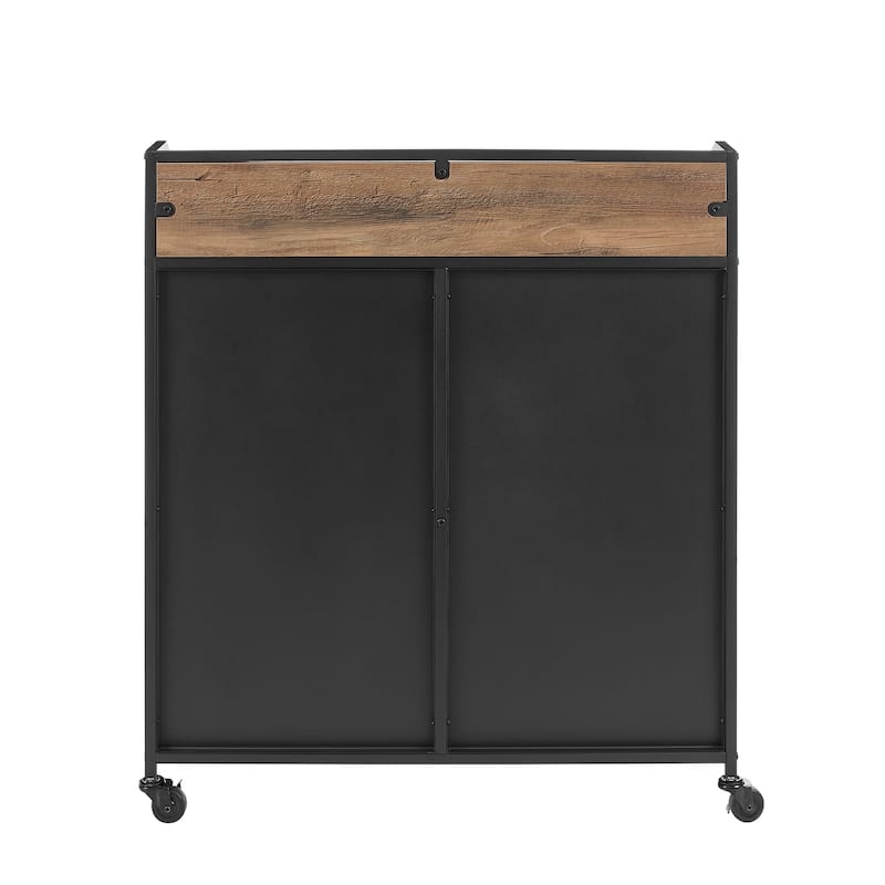 Walker Edison Pierpont Industrial Mesh Bar Cabinet