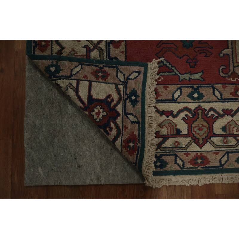Hand Knotted Oriental 100% Wool Carpet Traditional Geometric Navy Blue & Blues Sumak Area Rug - 11' 11'' X 9' 0''