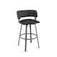 Option Charcoal Black Faux Leather / Glossy Grey Metal