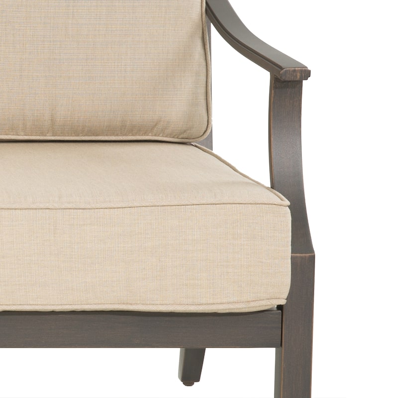 Patio Aluminum Lounge Sofa With Sunbrella Cushions