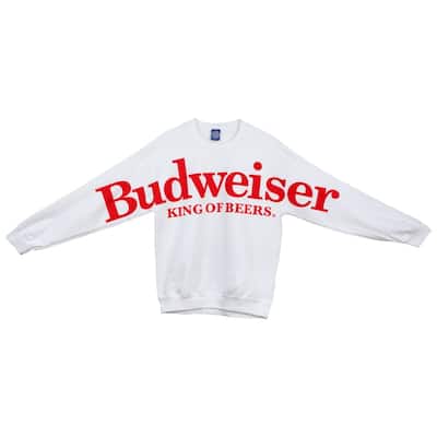 Budweiser King Of Beers Arm To Arm Full Spread Print Crew Sweatshirt