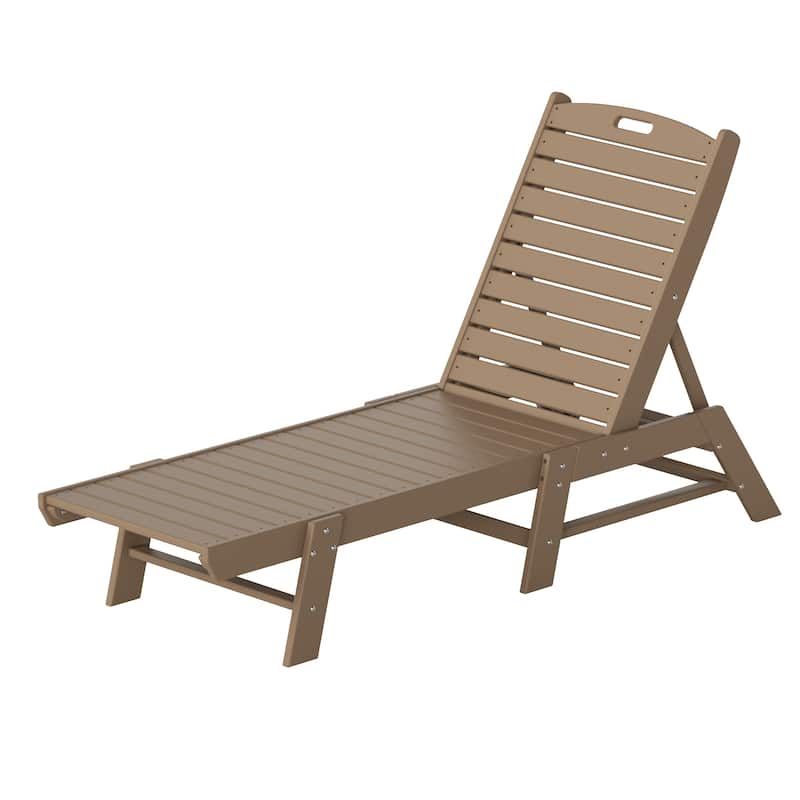 Laguna Hdpe All Weather Outdoor Patio Pool Reclining Armless Chaise Lounge