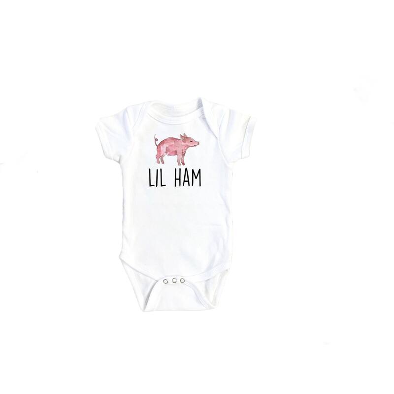 Pig Ham Farm - Baby Boy Girl Clothes Infant Bodysuit Funny Cute Newborn - White - Newborn