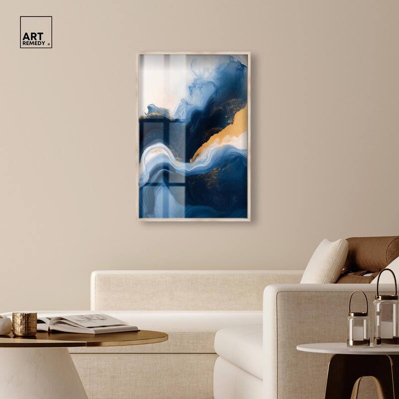 Blue Deep III Shadowbox by Art Remedy