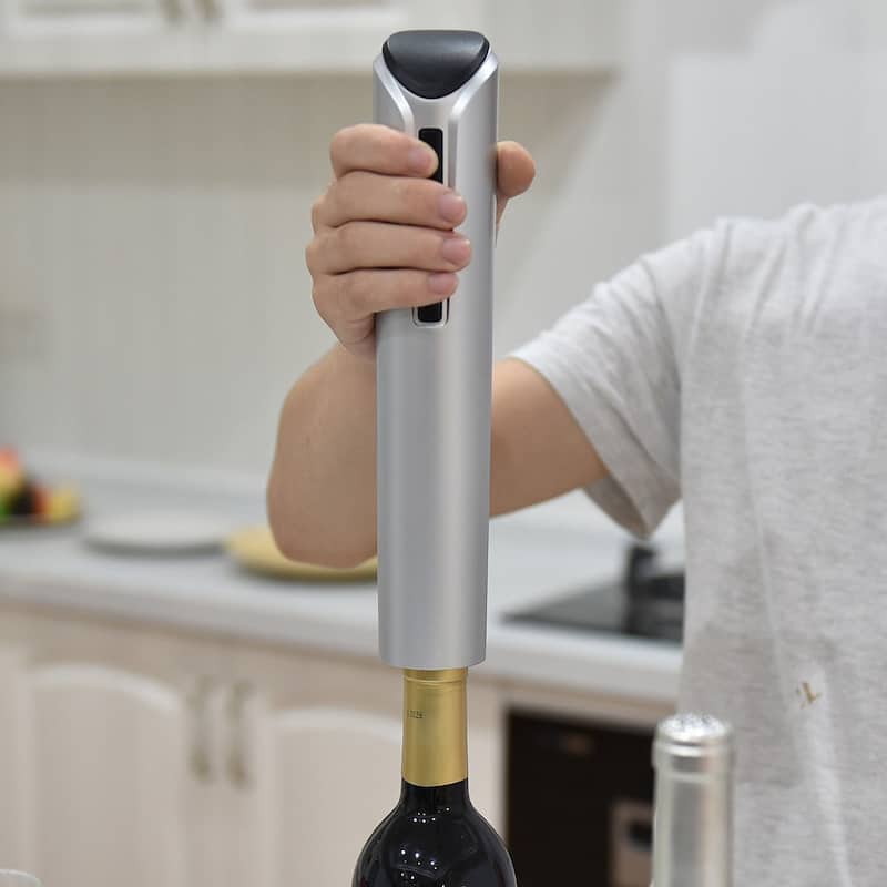 Gymax Electric Wine Opener Cordless Bottle Corkscrew Opener with Foil