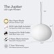 Brightech Jupiter 24" 5-Watt Sleek White Globe Pendant Light With Rice ...