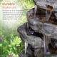preview thumbnail 7 of 7, Alpine Corporation 39" Tall Outdoor Cascading Stone Water Fountain with LED Lights