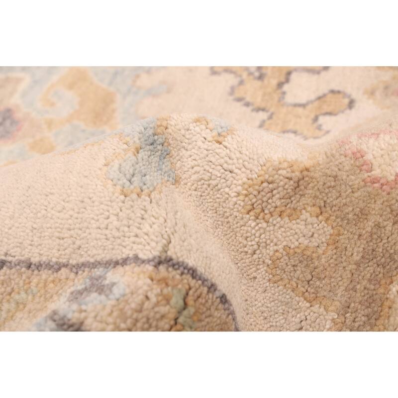 ECARPETGALLERY Hand-knotted Modern Oushak Beige Wool Rug - 8'10 x 12'0