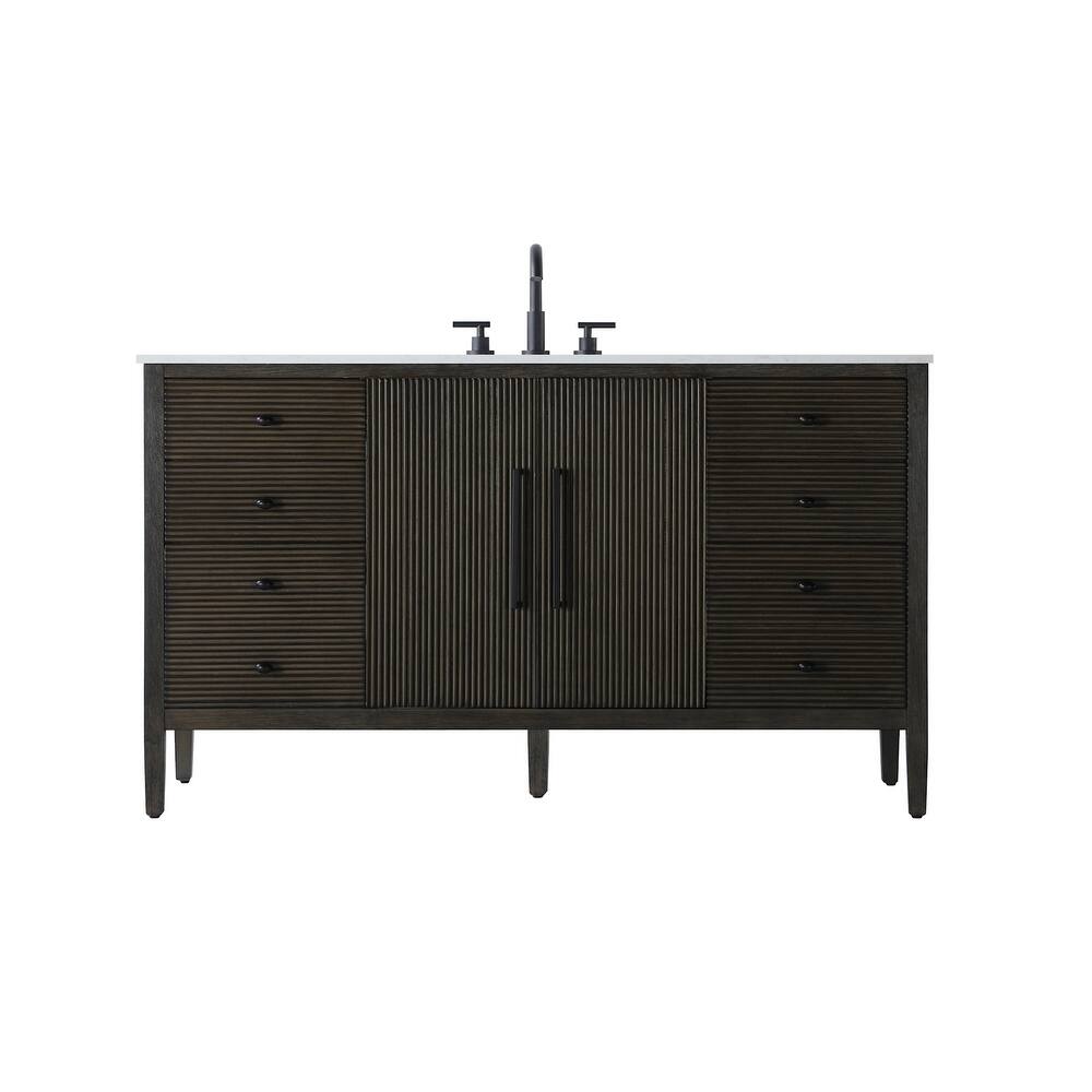 Elegant Lighting VF29660 Blakely 60" Free Standing Single Basin Vanity