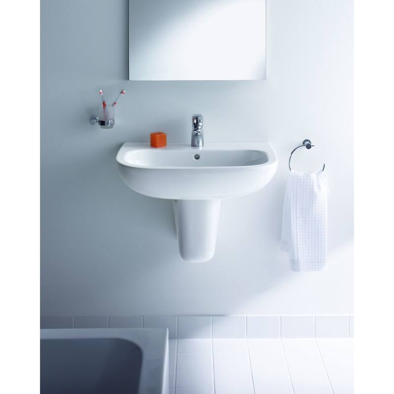 Duravit D-Code 25-1/2" Specialty Ceramic Wall Mounted Bathroom Sink