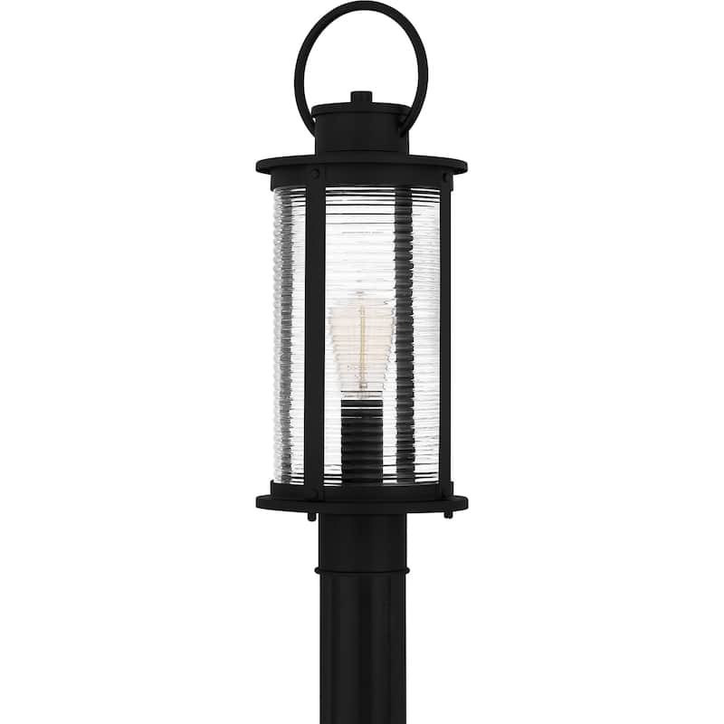 Tilmore 1-Light Matte Black Outdoor Post Lantern