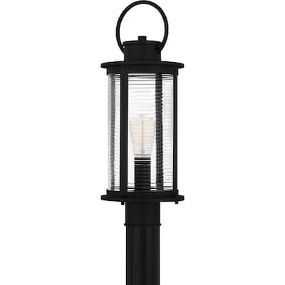 Tilmore 1-Light Matte Black Outdoor Post Lantern