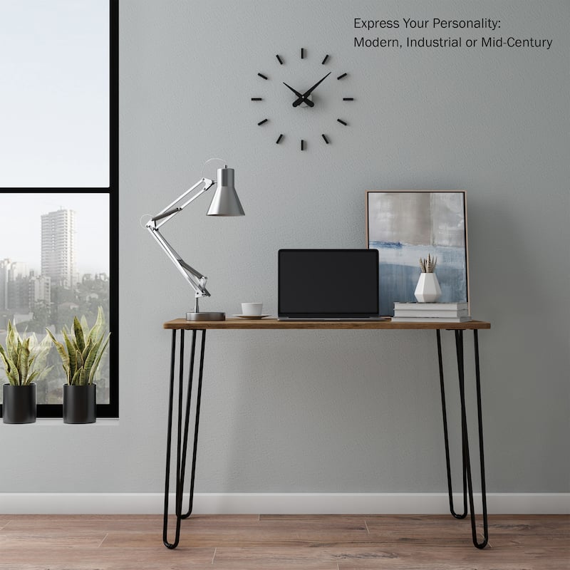 Lavish Home Modern Desk with Hairpin Legs
