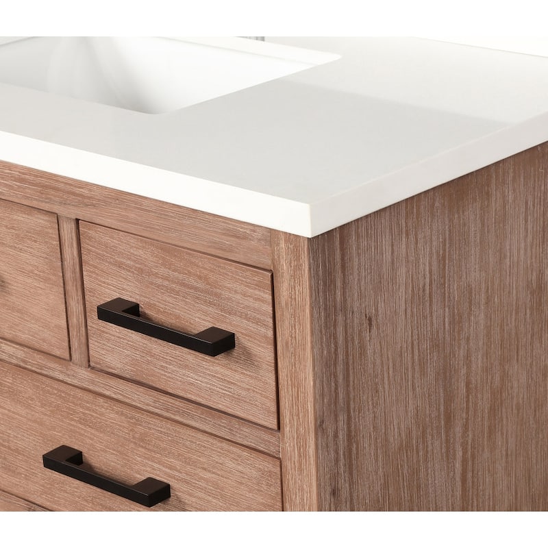 Ari Bath, Betty 42" Bathroom Vanity, Weathered Brown