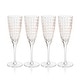 preview thumbnail 6 of 6, Pescara White Dot Champagne Flutes, Set of 4