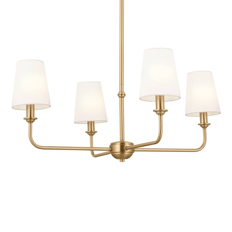 Kichler Lighting Pallas 4-Light Brushed Natural Brass Chandelier - 25 in