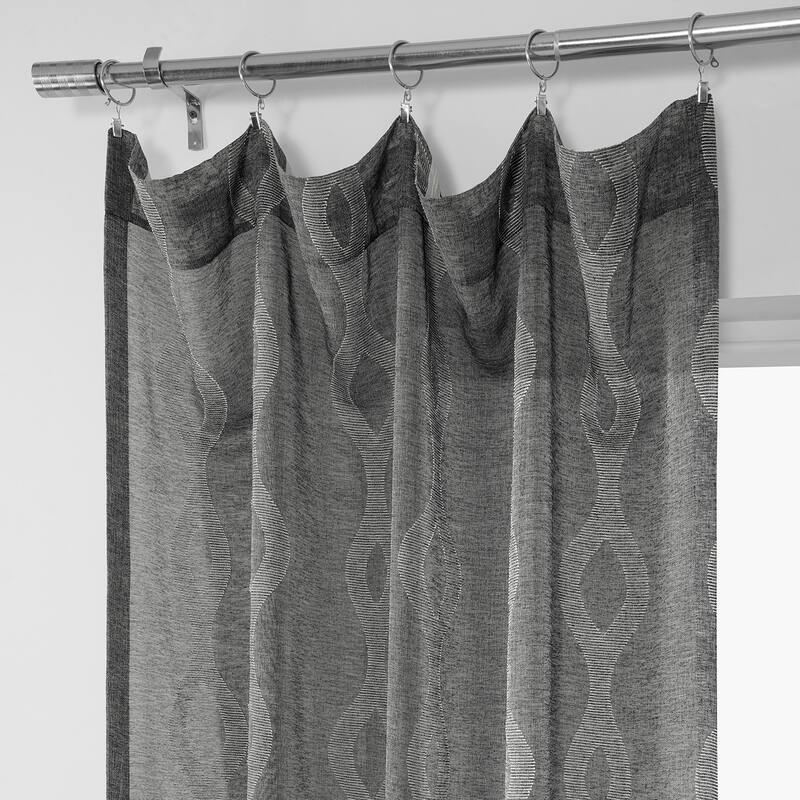 Exclusive Fabrics Vega Patterned Linen Sheer Curtain (1 Panel)