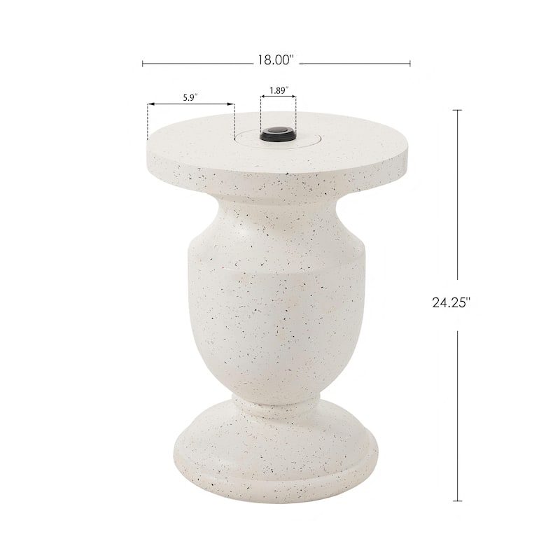 Christopher Knight Home - MGO Outdoor Umbrella Base with Adjustable Pole Fittings and Sand-Fill Stability, 24.25''H