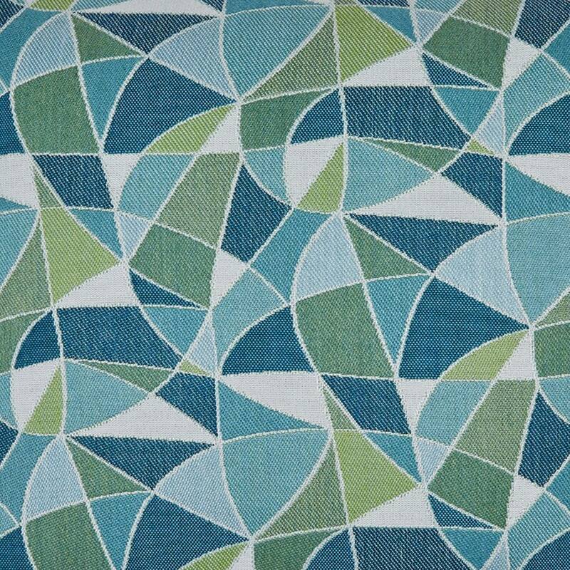 Sery 18 Inch Accent Pillow Set of 4, Indoor Outdoor Woven Geometric, Blue