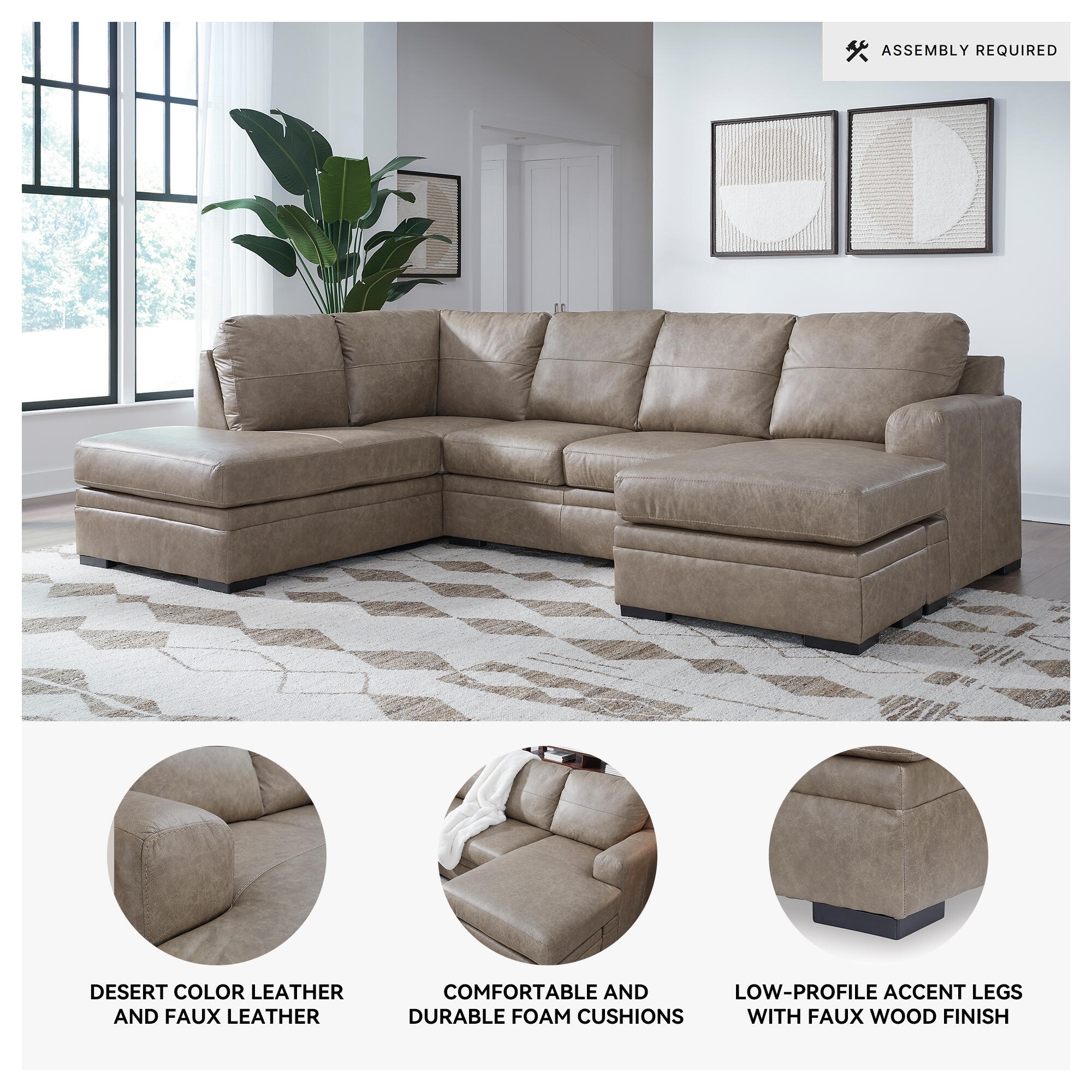 Signature Design by Ashley Amuleto Brown 2-Piece Sectional with