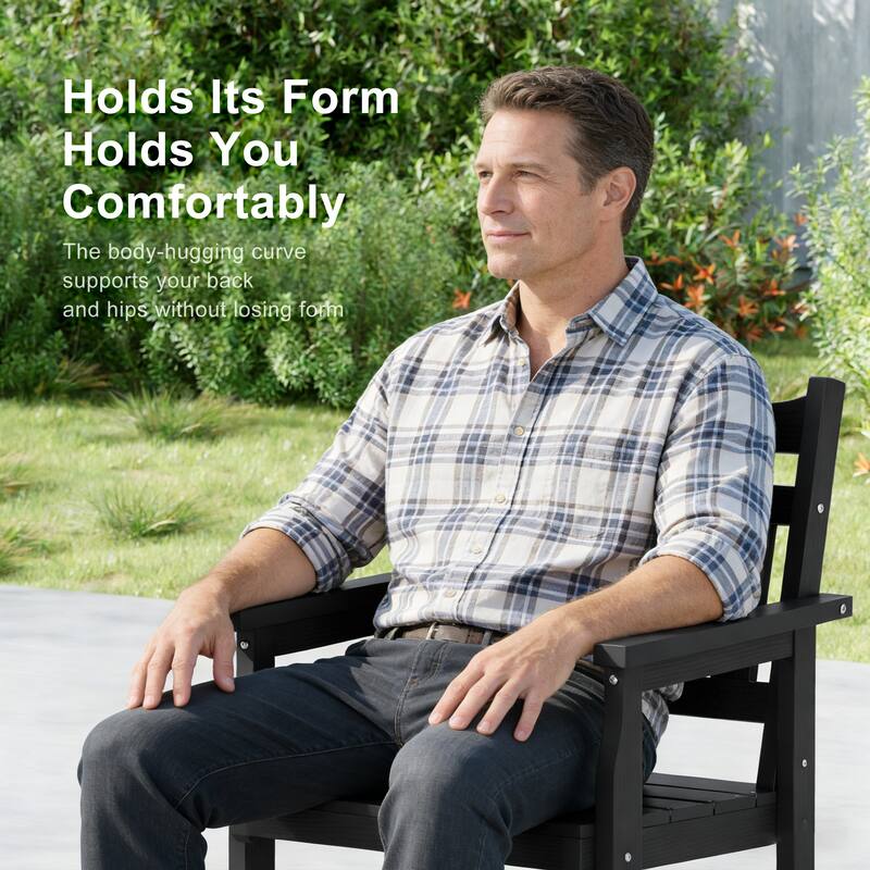 HIPS Outdoor Dining Set, Ergonomic Patio Chairs and Table(Set of 7)