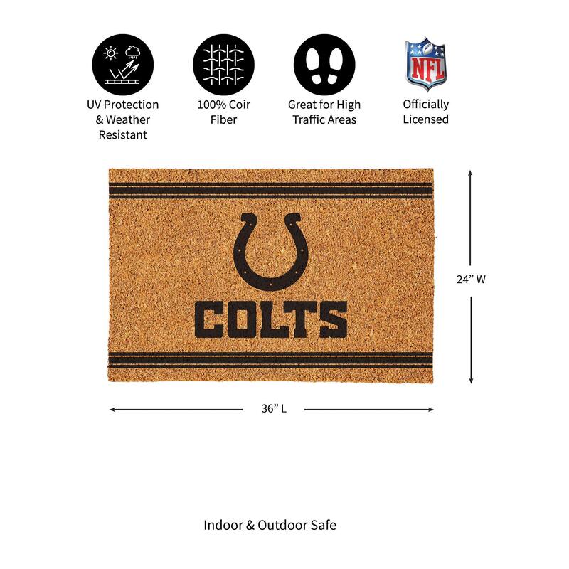 Indianapolis Colts Monochrome Indoor/Outdoor Coir Door Mat