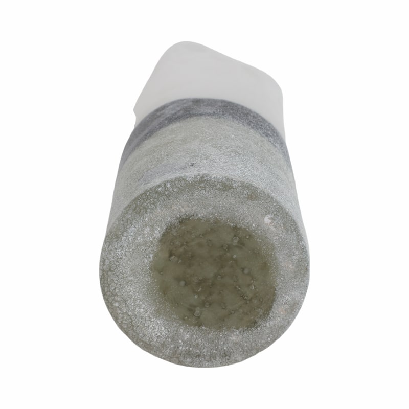 Glass Vase with Sleek Cylindrical Design and Frosted Modern Aesthetic