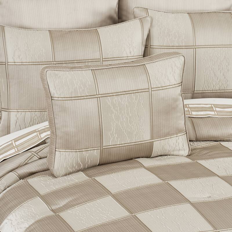 Brando Flax Boudoir Decorative Throw Pillow - Polyester - Flax - Accent
