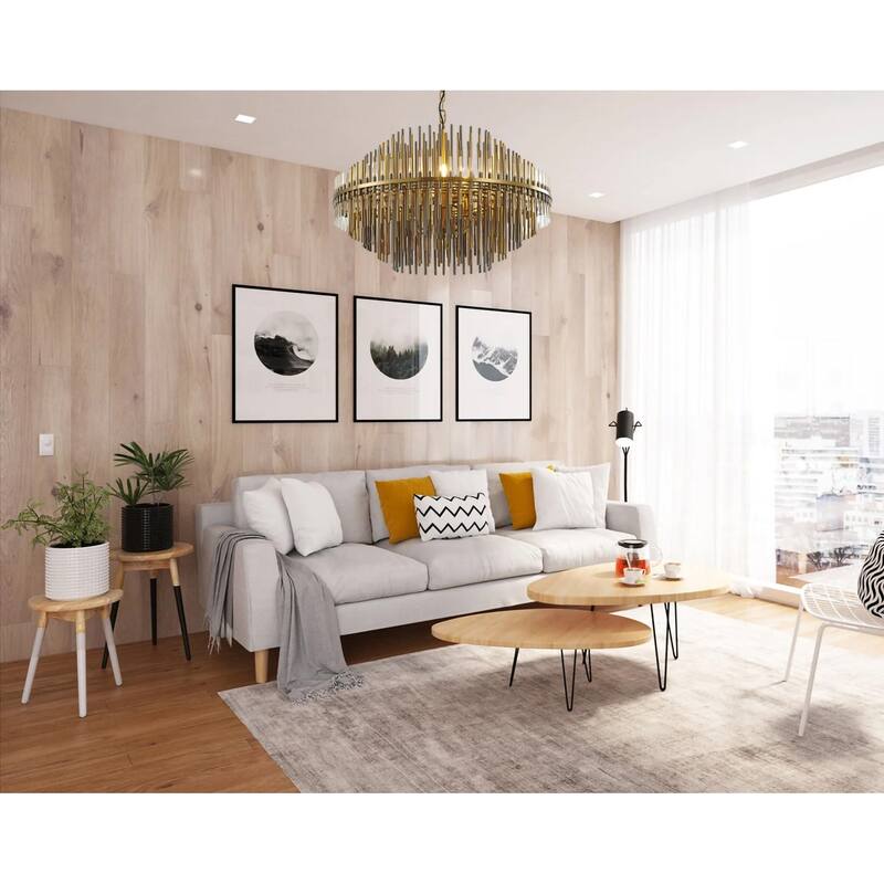 Gold Metal Ceiling Fixture With Pearl Black Hardware