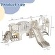 preview thumbnail 16 of 14, Toddler Kids Slide Playground for Age 1-4 with Basketball Hoop, Swing