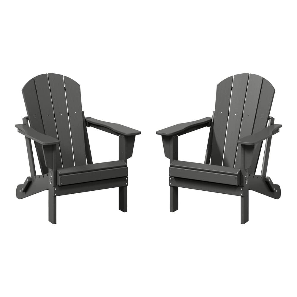 Laguna Weather Resistant Outdoor Patio Folding Adirondack Chairs (Set of 2)