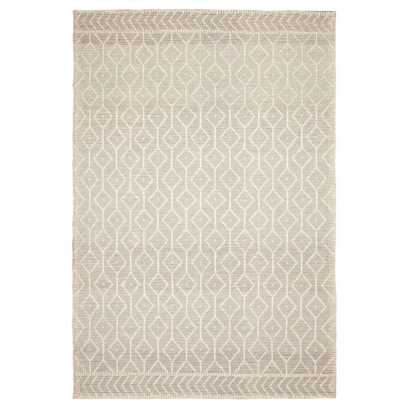 ECARPETGALLERY Braid weave Sienna Cream Wool Rug - 6'0 x 9'3 - Cream - 6'0 x 9'3
