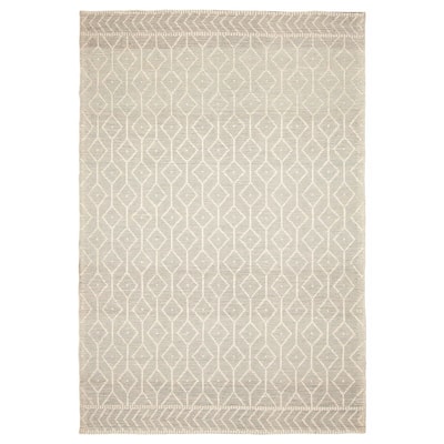 ECARPETGALLERY Braid weave Sienna Cream Wool Rug - 6'0 x 9'3