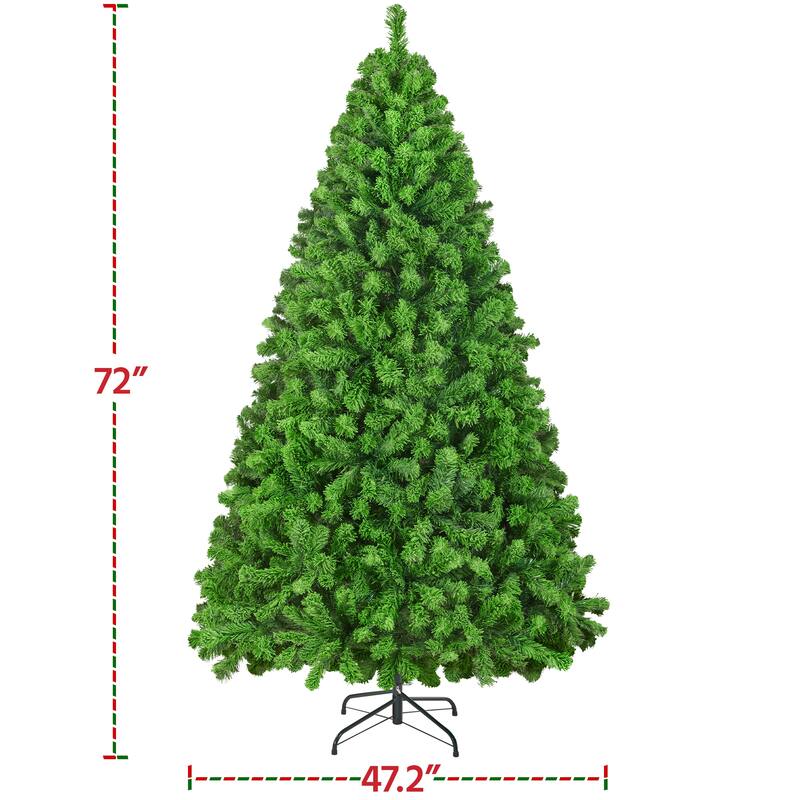 Yaheetech Pre-lit Flocked Artificial Christmas Tree with Foldable Stand