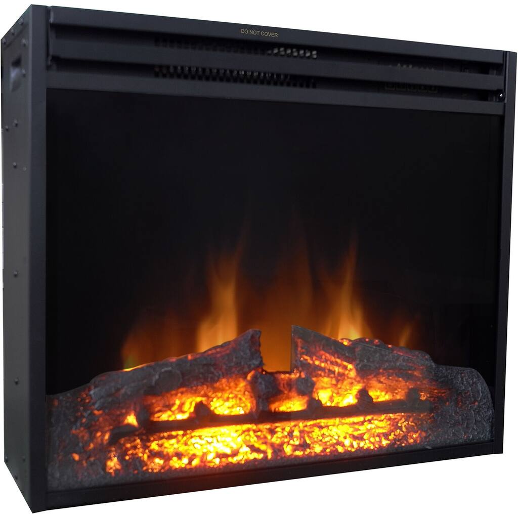Hanover Fireside 28-In. Freestanding 5116 BTU Electric Fireplace Heater Insert with Remote Control and Timer - 28 Inch