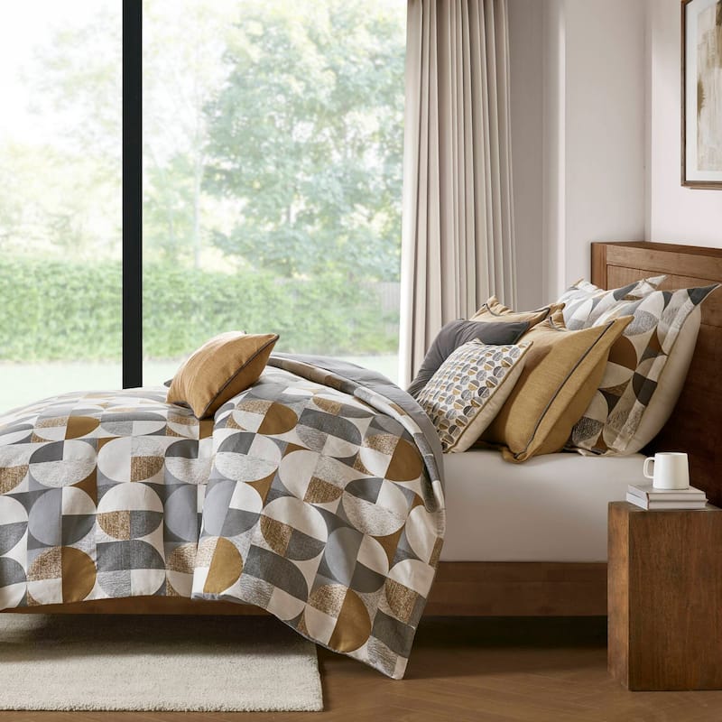 Madison Park Signature Cirque Jacquard Oversized Duvet Style Comforter Set